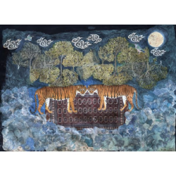 Wilderness Series 1 - Two (Twin) Tigers on a Carpet by Fatima Zahra Hassan