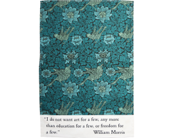 Bird and Anemone Tea Towel