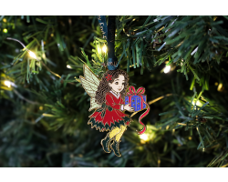 Holly Fairy Enamel Hanging Decoration