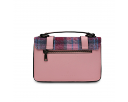 Harris Tweed Pink Tartan Medium Satchel