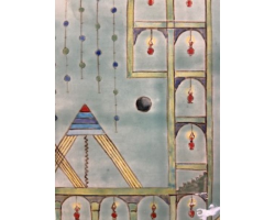 Istanbul tiles: Panel of 12 glazed tiles depicting Mecca by Alisha Kaliciak