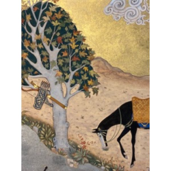 Shirin and her horse Persian miniature painting by Alisha Kaliciak