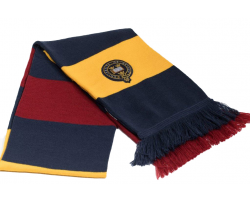 Oxford University Striped Scarf Gold, Burgundy & Navy