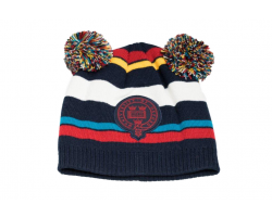 Childs Oxford University Striped Pom Pom Hat