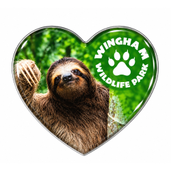 WWP Heart Magnet - Sloth