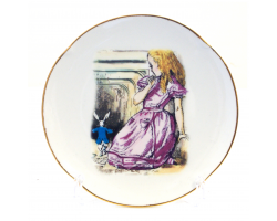 Alice in Wonderland Fine Porcelain Souvenir Plate - Rabbit Hole