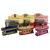 All 3 Special Edition Tram: Gold, Pink & Red. Corgi