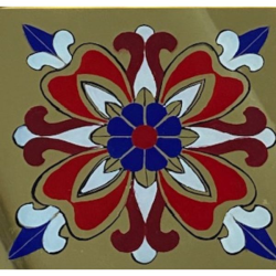 Verre Eglomise' Medieval pattern square by Alisha Kaliciak