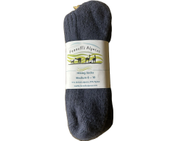 Alpaca Hiking Socks Dark Blue, MEDIUM