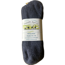 Alpaca Hiking Socks Dark Blue, MEDIUM