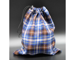 Devon Blue Tartan Drawstring Pouch (BAG051)