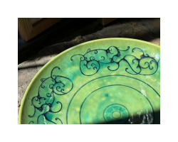 Ceramic Plate - Dragon pattern in Warring State Style by Brian Zixuan