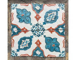 The Rüstem Pasha Tile ( 4 tiles ) by Mariam Ashraf Al-Dakkak