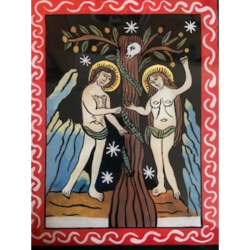 Romanian style glass icon painting by Alisha Kaliciak
