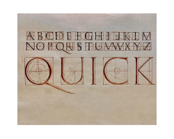 QUICK - Trajan letter geometric study by Justin Claravall