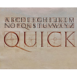 QUICK - Trajan letter geometric study by Justin Claravall