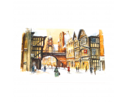 Chester Eastgate Street Christmas Cards Pack of 10