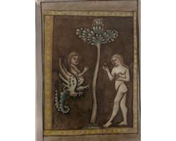 Eve and the Serpent, single glass tile by Alisha Kaliciak