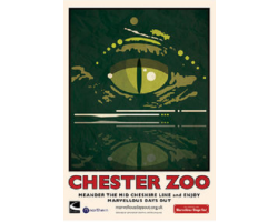 A3 Chester Zoo Croc Eye Poster