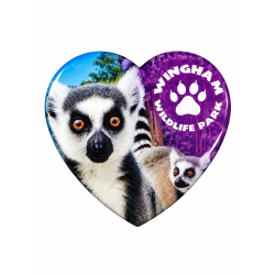 WWP Heart Magnet - Lemur