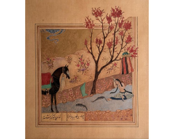 Persian Miniature - Khosrow & Shirin by Brian Zixuan