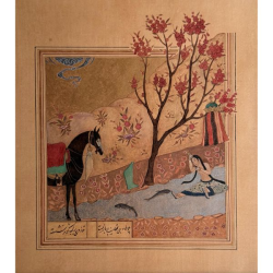 Persian Miniature - Khosrow & Shirin by Brian Zixuan