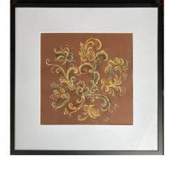 Study of rosemaling 1 by Hanne Louise Svane