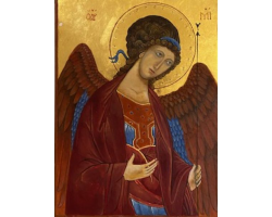 Icon painting of Archangel Michael by Alisha Kaliciak