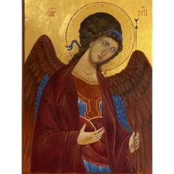 Icon painting of Archangel Michael by Alisha Kaliciak