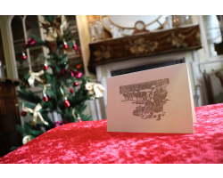 Handprinted Christmas Card - Father Christmas (Gold)