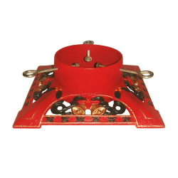 Victorian style decoration in red 14 inch cast iron stand