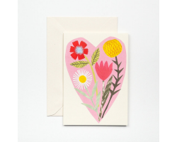 Floral Heart greetings card