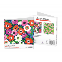 Sarah Campbell Floral Textile Designs Notecard Set