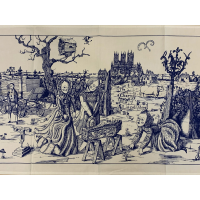 The Charms of Lincolnshire Tea Towel Blue