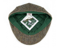 Harris Tweed Flat Cap Green