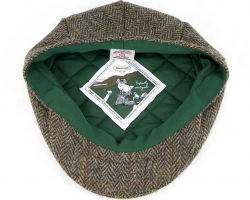 Harris Tweed Flat Cap Green