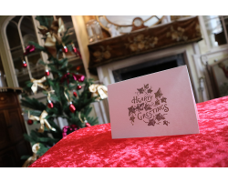 Handprinted Christmas Card - Hearty Greetings