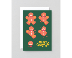 Gingerbread Embossed Christmas Card