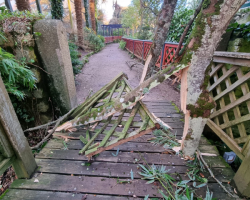 Damage from Storm Goretti