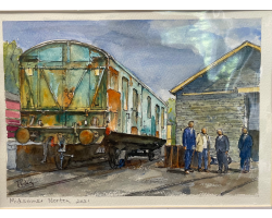 Original Watercolour MSN Engine Shed