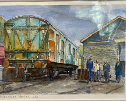 Original Watercolour MSN Engine Shed