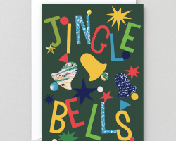 Jingle Bells Embossed Christmas Card