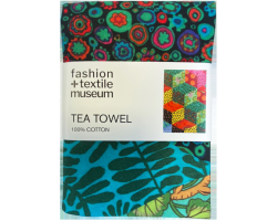 Kaffe Tea Towel Tumbling Blocks Bright