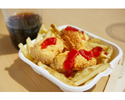 10 Chicken Bites, Fries & 16oz drink