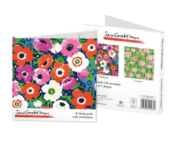 Sarah Campbell Floral Textile Designs Notecard Set