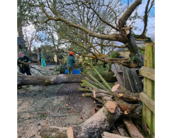 Damage from Storm Goretti