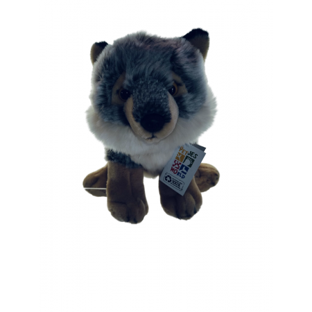 Petjes Cubsy Grey Wolf Sitting 23cm