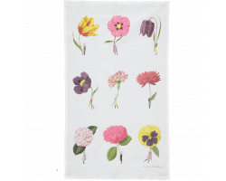 In bloom linen tea towel