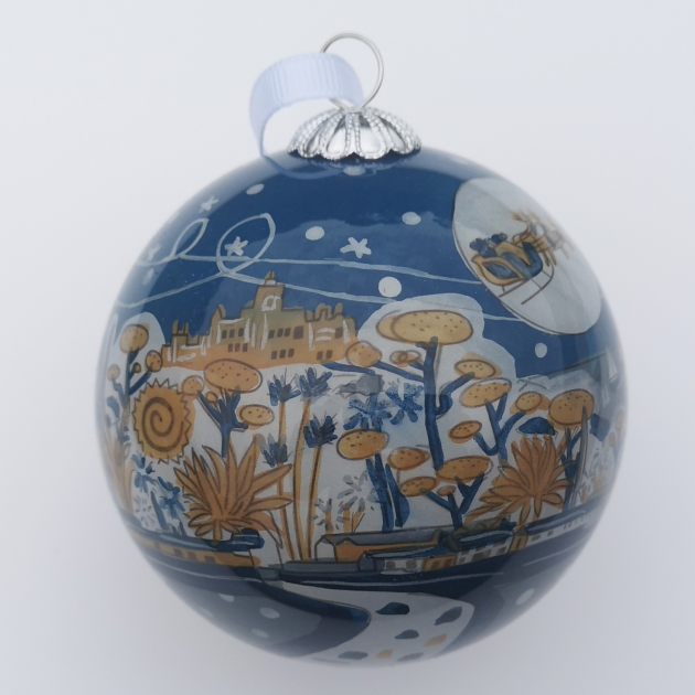 Christmas In St. Michaels 2022 Jennifer Armitage Blue Christmas Bauble Christmas In St. Michaels 2022 Jennifer Armitage Blue Christmas Bauble