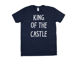 King of The Castle - Adult T-Shirt - Navy - Medium